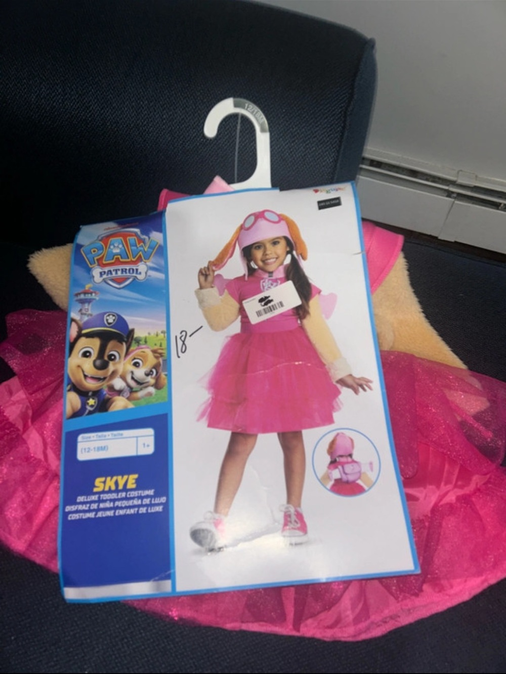 Paw Patrol Skye Toddler Costume - Bright Pink and Tan Hat